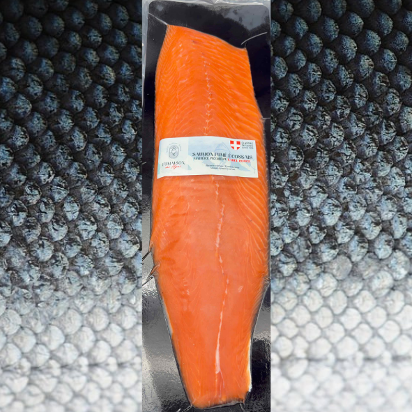 Bande de Saumon fumé LABEL ROUGE –  24 à 26 tranches - 1,2 kg